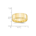 10k Yellow Gold 8mm Flat with Step Edge Wedding Band