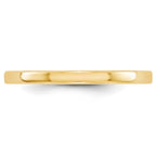 10k Yellow Gold 2mm Lightweight Flat Wedding Band