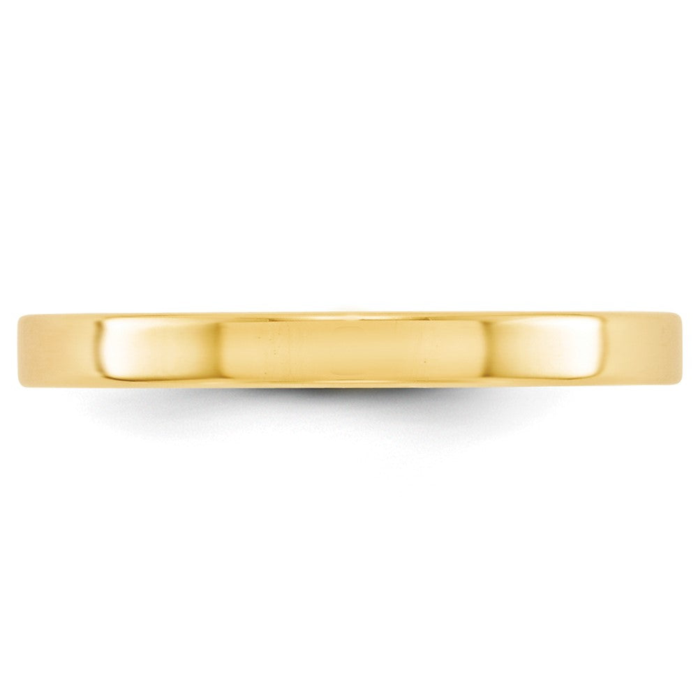 10k Yellow Gold 2.5mm Lightweight Flat Wedding Band