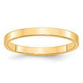 10k Yellow Gold 2.5mm Lightweight Flat Wedding Band