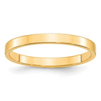 10k Yellow Gold 2.5mm Lightweight Flat Wedding Band