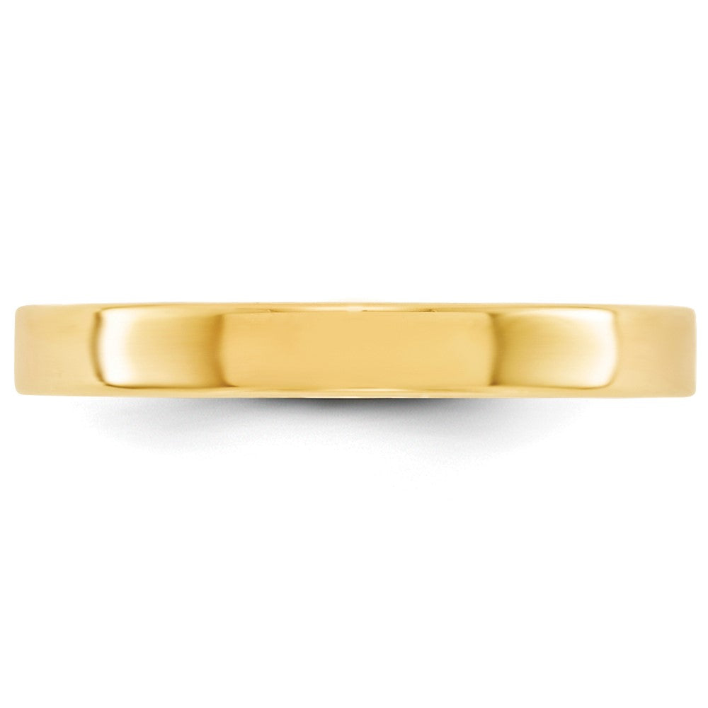 10k Yellow Gold 3mm Lightweight Flat Wedding Band