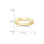 10k Yellow Gold 3mm Lightweight Flat Wedding Band