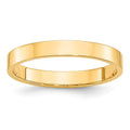 10k Yellow Gold 3mm Lightweight Flat Wedding Band