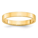 10k Yellow Gold 3mm Lightweight Flat Wedding Band