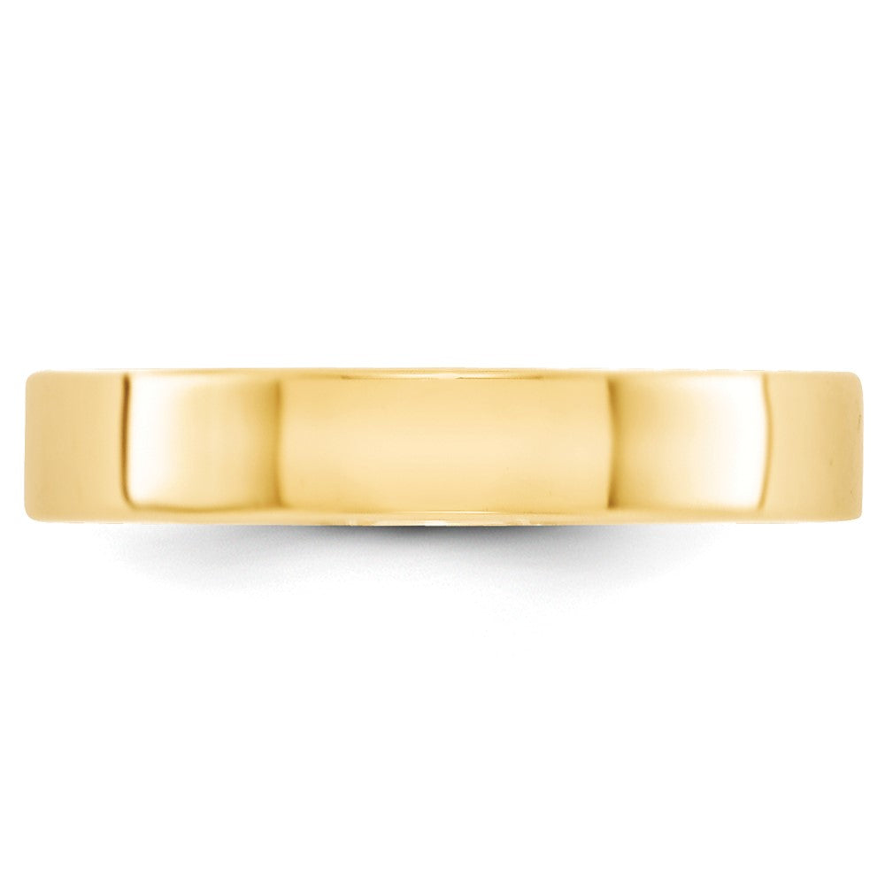 10k Yellow Gold 4mm Lightweight Flat Wedding Band