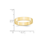 10k Yellow Gold 4mm Lightweight Flat Wedding Band
