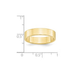 10k Yellow Gold 5mm Lightweight Flat Wedding Band