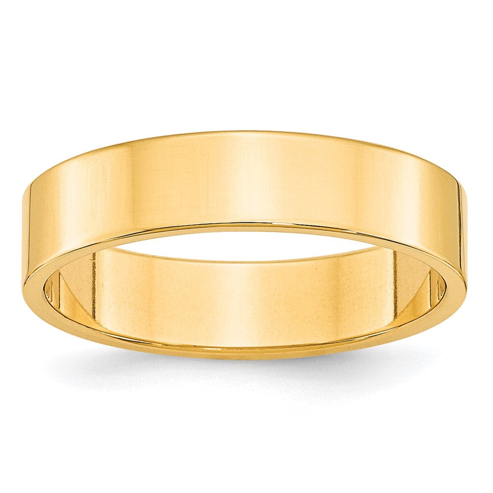 10k Yellow Gold 5mm Lightweight Flat Wedding Band