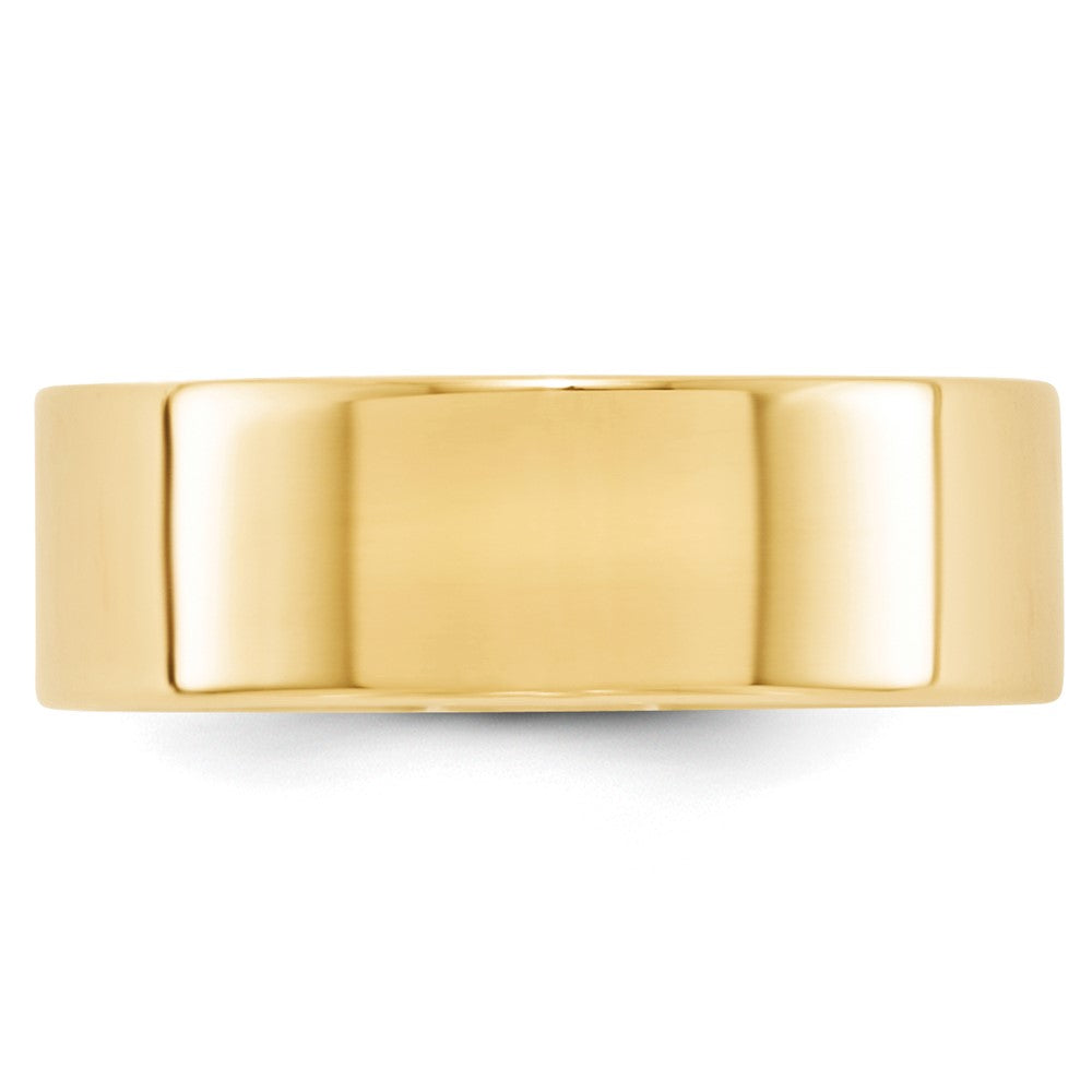 10k Yellow Gold 7mm Lightweight Flat Wedding Band