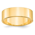 10k Yellow Gold 7mm Lightweight Flat Wedding Band