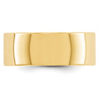 10k Yellow Gold 8mm Lightweight Flat Wedding Band