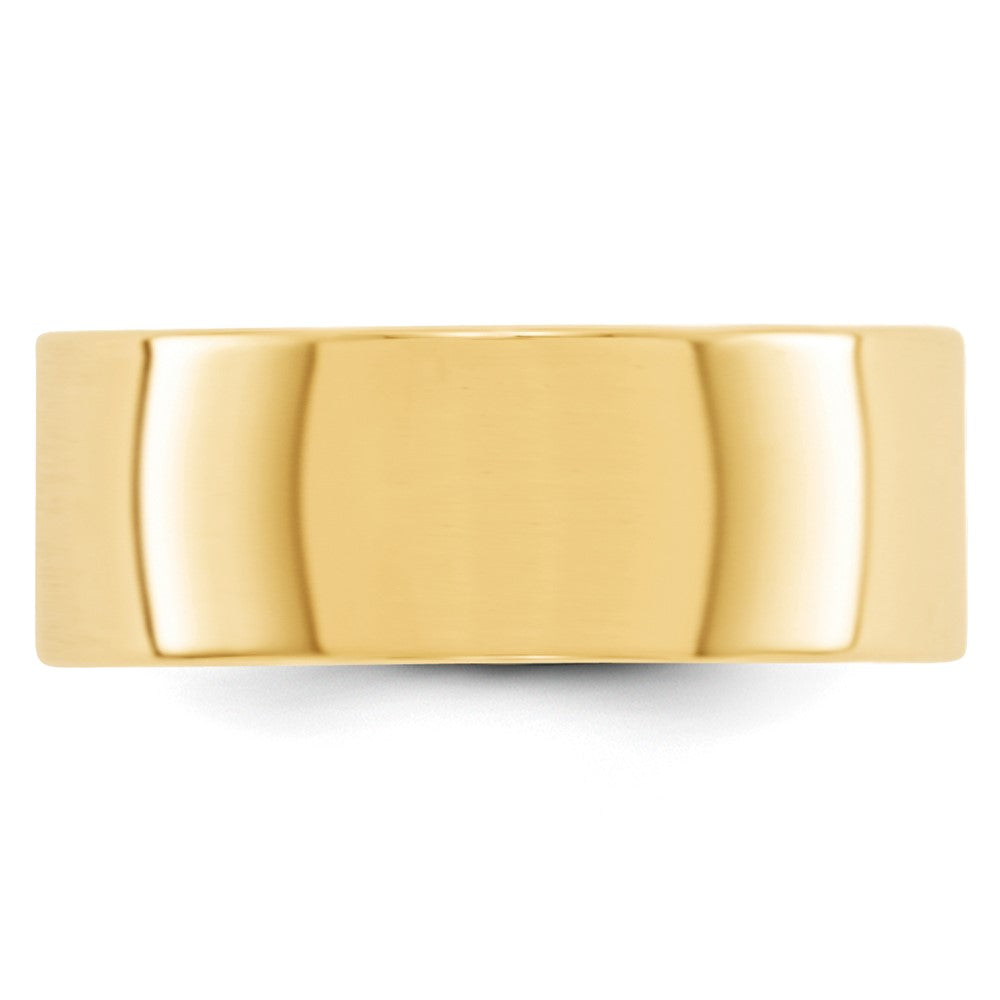 10k Yellow Gold 8mm Lightweight Flat Wedding Band