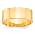 10k Yellow Gold 8mm Lightweight Flat Wedding Band