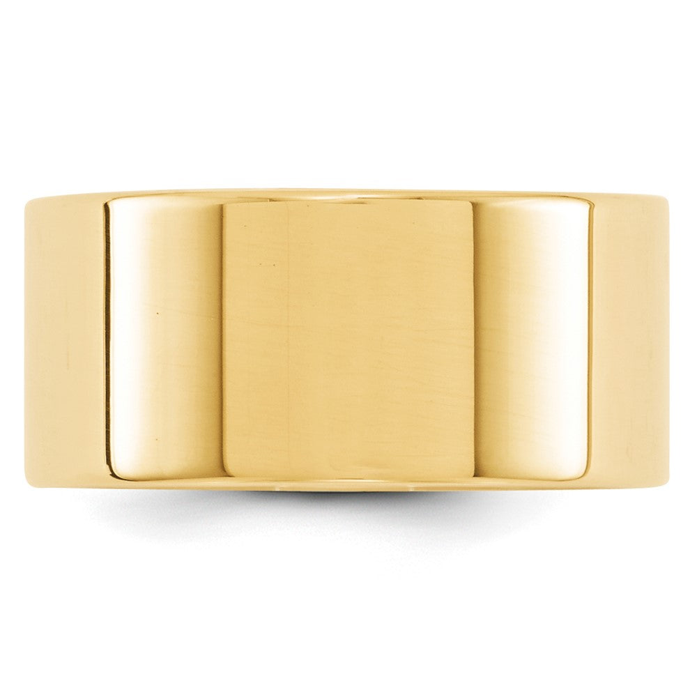 10k Yellow Gold 10mm Lightweight Flat Wedding Band