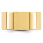 10k Yellow Gold 10mm Lightweight Flat Wedding Band