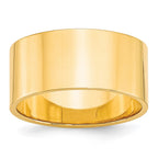 10k Yellow Gold 10mm Lightweight Flat Wedding Band
