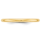 10k Yellow Gold 2mm Half Round Wedding Band