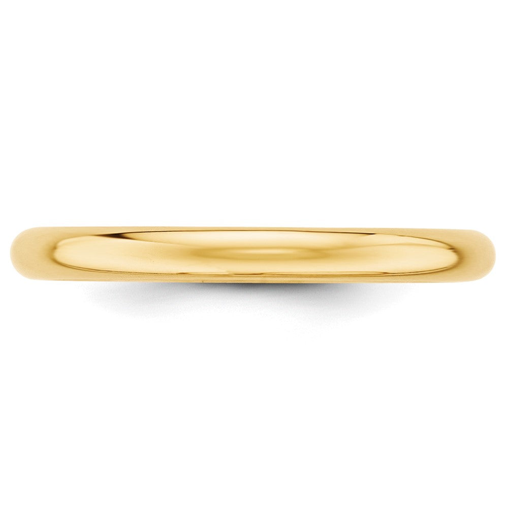 10k Yellow Gold 2.5mm Half Round Wedding Band