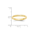 10k Yellow Gold 2.5mm Half Round Wedding Band