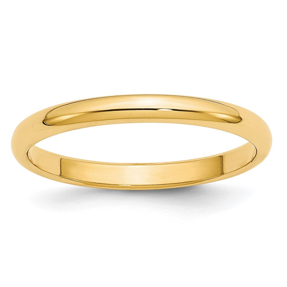 10k Yellow Gold 2.5mm Half Round Wedding Band