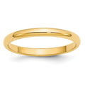 10k Yellow Gold 2.5mm Half Round Wedding Band