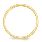 10k Yellow Gold 3mm Half Round Wedding Band