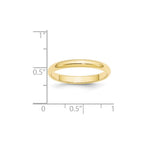 10k Yellow Gold 3mm Half Round Wedding Band