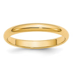 10k Yellow Gold 3mm Half Round Wedding Band