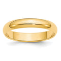 10k Yellow Gold 4mm Half Round Wedding Band