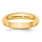 10k Yellow Gold 4mm Half Round Wedding Band