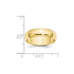 10k Yellow Gold 6mm Half Round Wedding Band