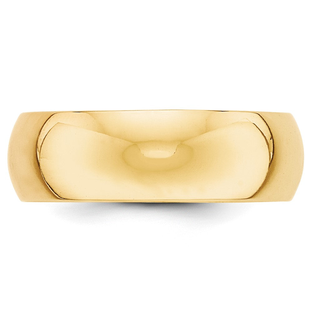 10k Yellow Gold 7mm Half Round Wedding Band