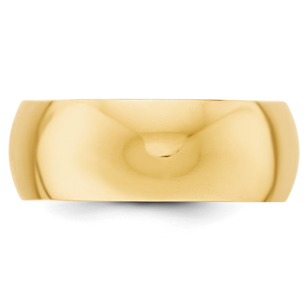 10k Yellow Gold 8mm Half Round Wedding Band