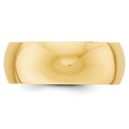 10k Yellow Gold 8mm Half Round Wedding Band