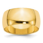 10k Yellow Gold 10mm Half Round Wedding Band