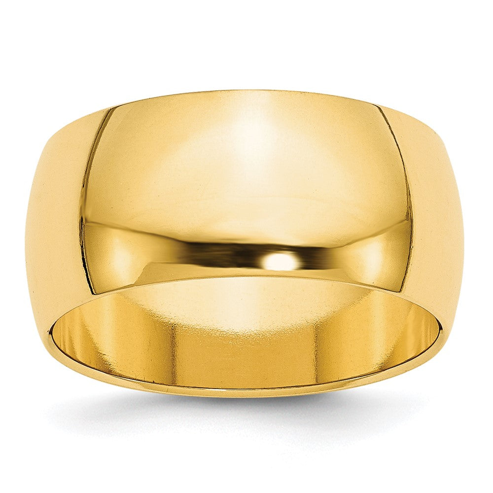 10k Yellow Gold 10mm Half Round Wedding Band