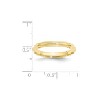 10k Yellow Gold 3mm Half Round with Edge Wedding Band