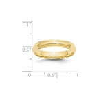 10k Yellow Gold 4mm Half Round with Edge Wedding Band