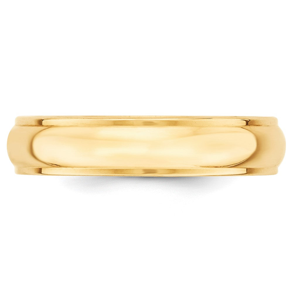 10k Yellow Gold 5mm Half Round with Edge Wedding Band
