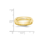 10k Yellow Gold 5mm Half Round with Edge Wedding Band