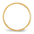 10k Yellow Gold 2mm Lightweight Half Round Wedding Band