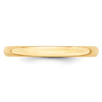 10k Yellow Gold 2.5mm Lightweight Half Round Wedding Band