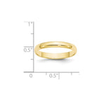 10k Yellow Gold 3mm Lightweight Half Round Wedding Band
