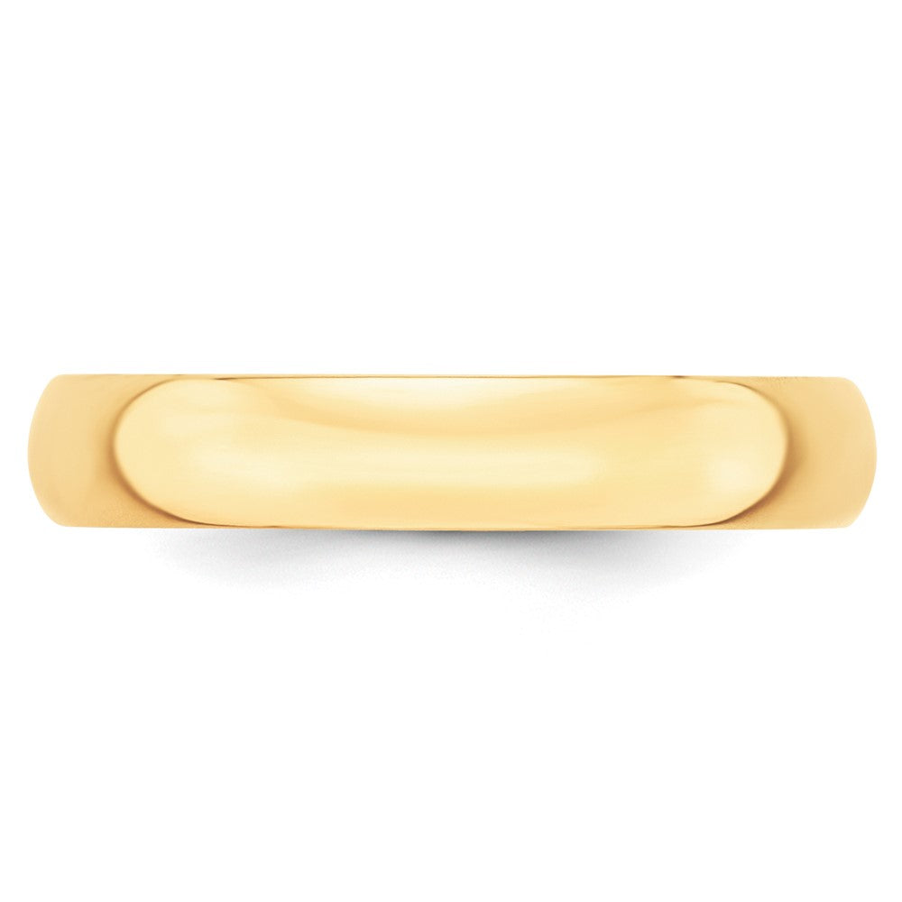 10k Yellow Gold 4mm Lightweight Half Round Wedding Band
