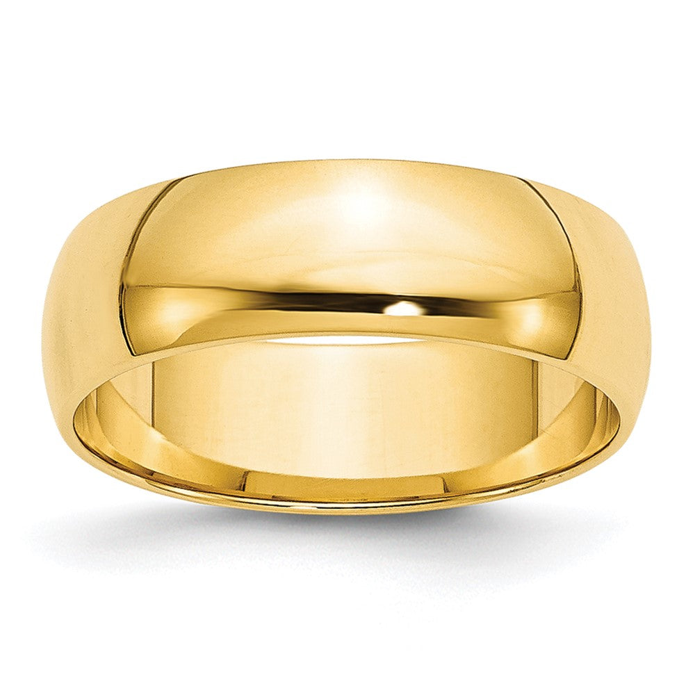10k Yellow Gold 6mm Lightweight Half Round Wedding Band