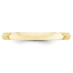 10k Yellow Gold 2.5mm Knife Edge Comfort Fit Wedding Band