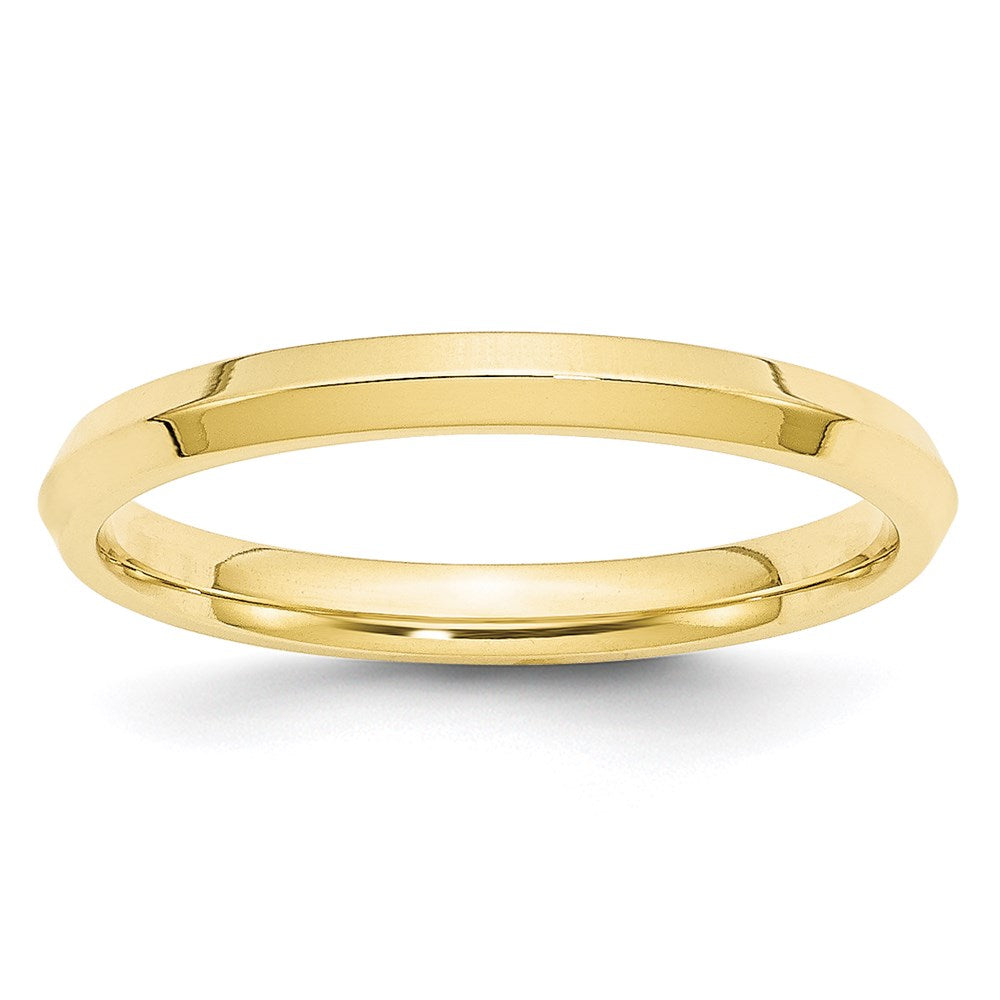 10k Yellow Gold 2.5mm Knife Edge Comfort Fit Wedding Band