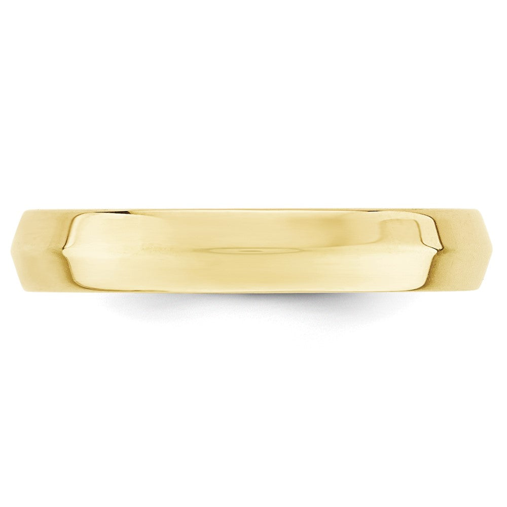 10k Yellow Gold 4mm Knife Edge Comfort Fit Wedding Band
