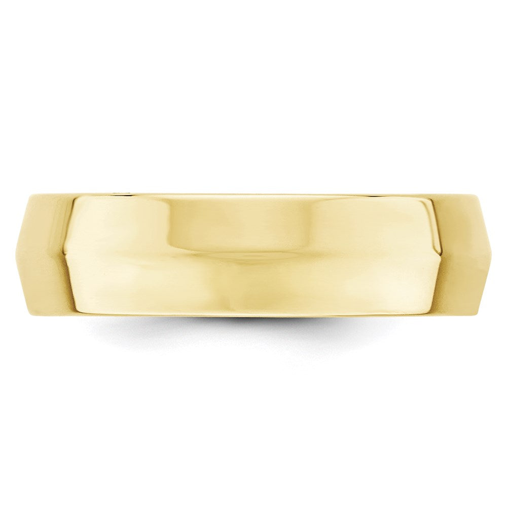 10k Yellow Gold 6mm Knife Edge Comfort Fit Wedding Band